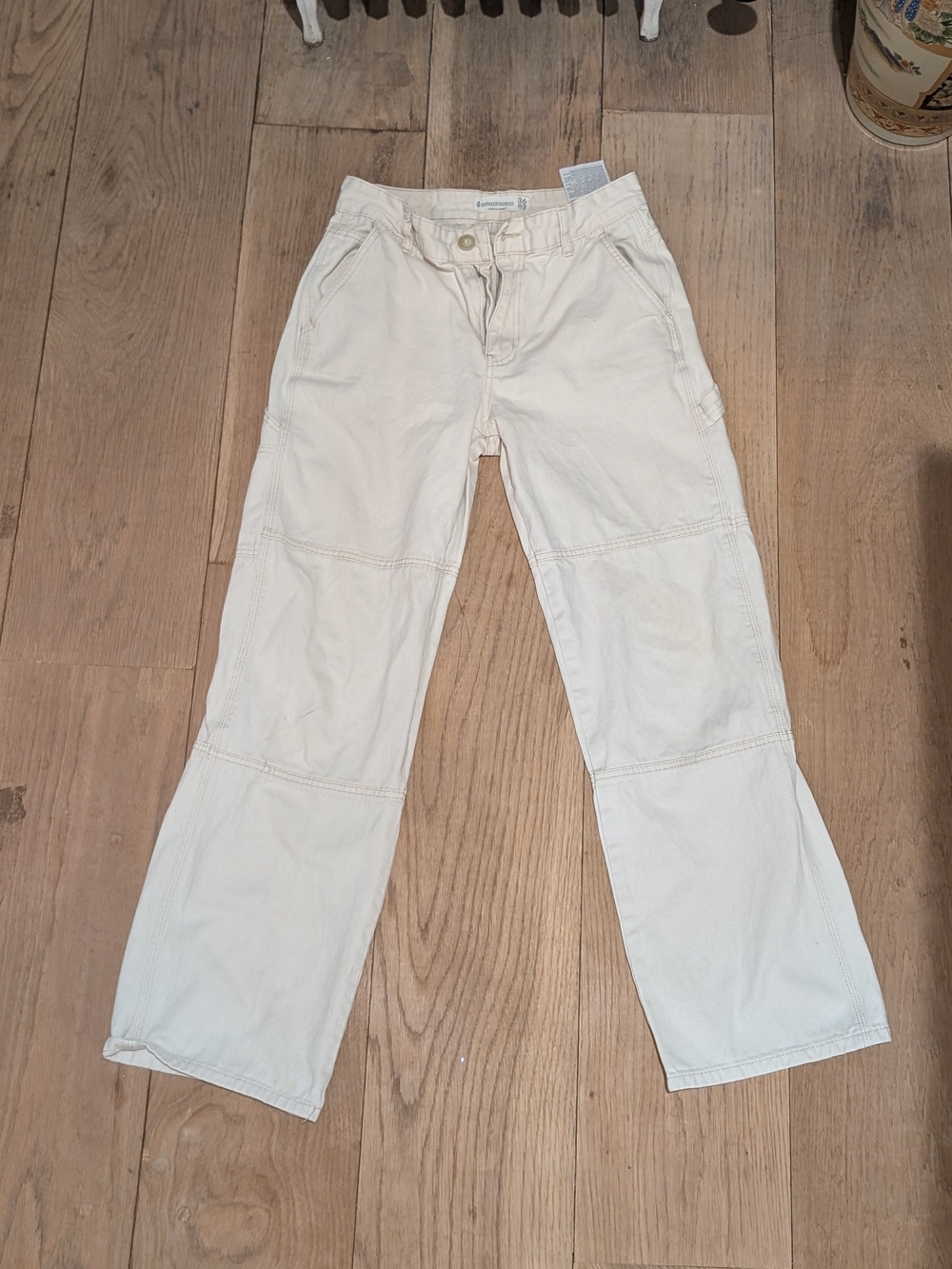 Light Cream Casual Cargo Pants